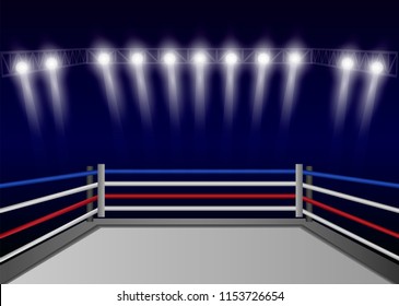 Boxing Ring Surrounded By Crowd Stock Vector (Royalty Free) 381613681 ...