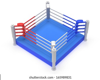 Similar Images, Stock Photos & Vectors of Boxing ring on white