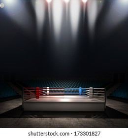 Boxing ring. High resolution 3d render