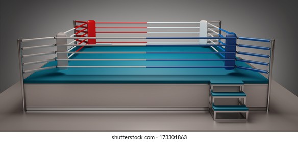 Boxing ring. High resolution 3d render