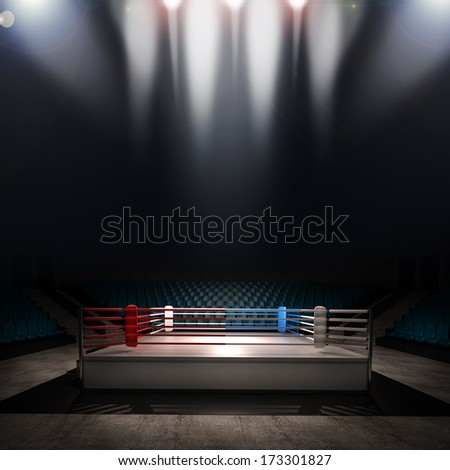 Boxing ring. High resolution 3d render