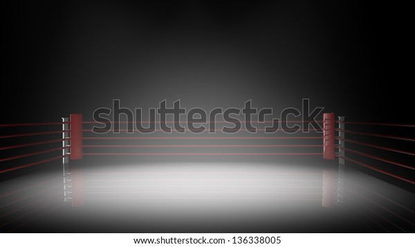 Boxing Ring High Resolution 3d Render Stock Illustration 136338005