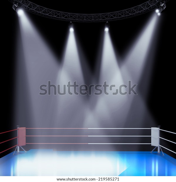 Boxing Ring High Resolution 3d Render Stock Illustration 219585271