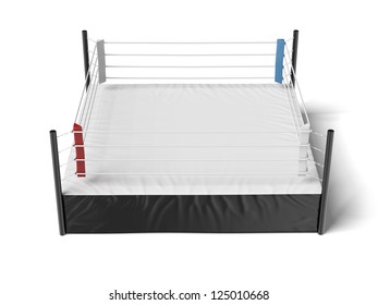 Boxing Ring Isolated On A White Background