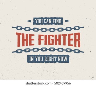 Boxing slogan with motivation. Illustration

 - Powered by Shutterstock