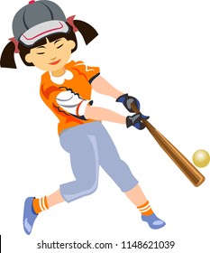 Happy Smiling Baseball Softball Little League Stock Vector (Royalty ...