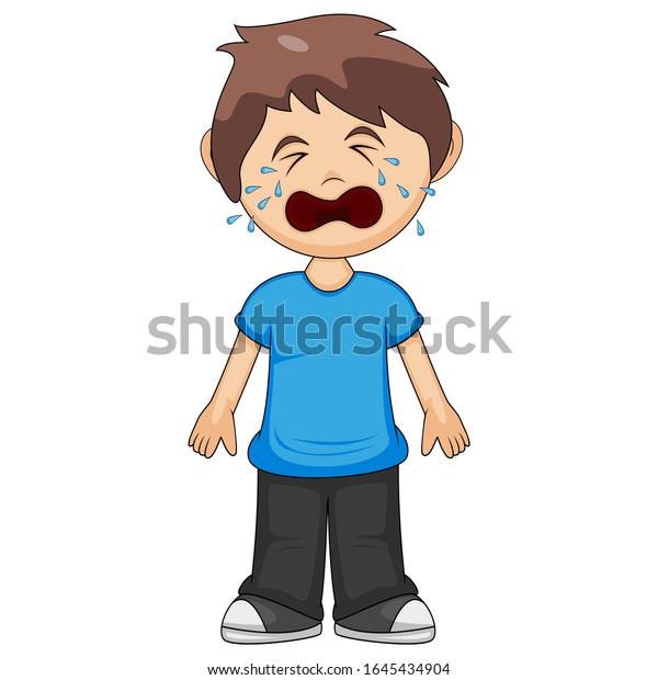 Boy Crying Cartoon Image Illustration Stock Illustration 1645434904 ...