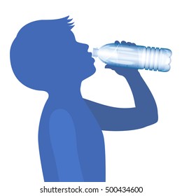 Boy drink water. Concept of healthy lifestyle. - Shutterstock ID 500434600