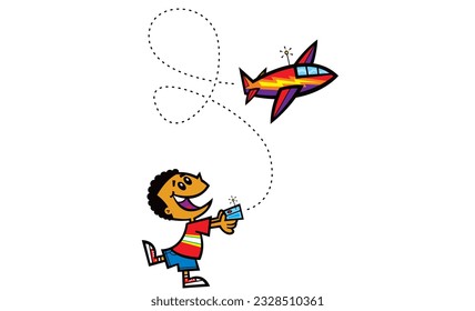 Boy Flying Remote Control Plane - Powered by Shutterstock - Get 15% off with code: PIKWIZARD15
