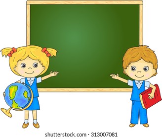 Blackboard Vector Illustration Illustration School Classroom Stock ...