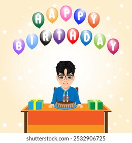 boy and his friends celebrating birthday - Powered by Shutterstock