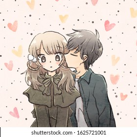 1000 Paintings Boy Girl Kissing Stock Images Photos Vectors