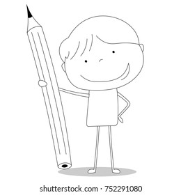 30+ Top For Cartoon Pencil Cartoon Boy Drawing Images