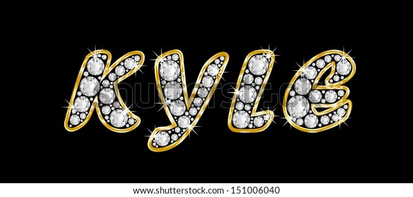 boy-male-name-kyle-made-shiny-stock-illustration-151006040