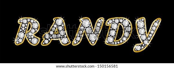 Boy Male Name Randy Made Shiny Stock Illustration 150156581