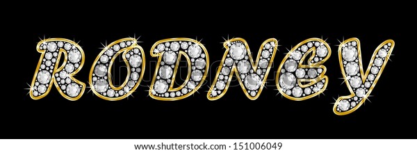 Boy Male Name Rodney Made Shiny Stock Illustration 151006049