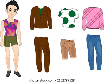 Boy Paper Doll With Clothes