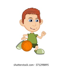 Boy Playing Basketball Cartoon Stock Illustration 371298895 | Shutterstock