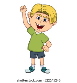 Boy Raised His Hand Cartoon Stock Illustration 522145246 | Shutterstock