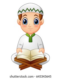 757 Muslim boy reading quran Stock Illustrations, Images & Vectors ...