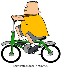 Boy Riding A Bike