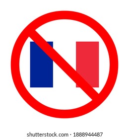 Boycott France Symbol Icon Illustration