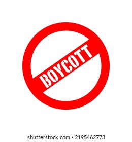 Boycott Word On Rubber Stamp Art