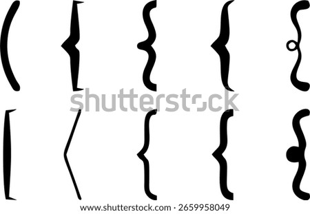 Bracket icon collection on white background. Quote box or Quotation symbol.