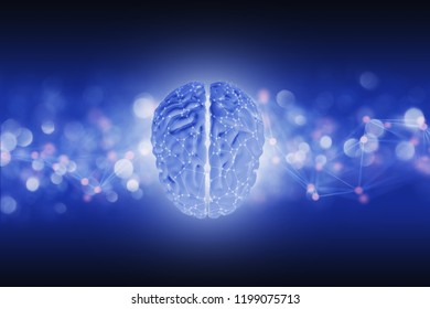 Brain connected to network