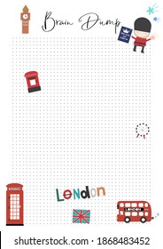 Brain Dump Journal - London UK Collection For Digital Planners And Printable Papers 