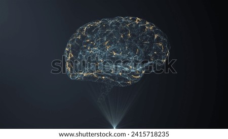 brain see through 3d render