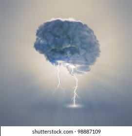 Brainstorming and creativity concept illustration