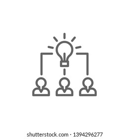 Brainstorming men outline icon. Elements of Business illustration line icon. Signs and symbols can be used for web, logo, mobile app, UI, UX