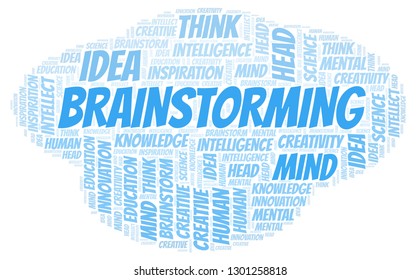 Brainstorming Word Cloud Stock Illustration 1301258818 | Shutterstock