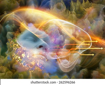 Brainwaves Series Background Design Human Face Stock Illustration ...