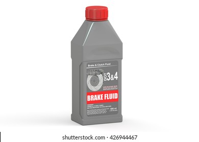 Brake Fluid, 3D Rendering Isolated On White Background