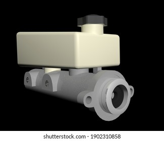 Brake Master Cylinder | 3d Rendering