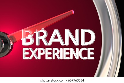 Brand Experience Speedometer Customer Satisfaction 3d Illustration