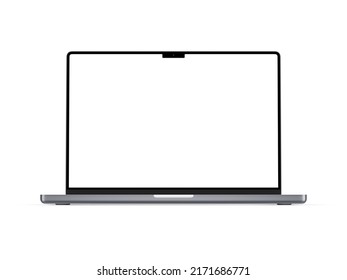 Brand New Laptop Device Mockup With White Background - 3D Rendering