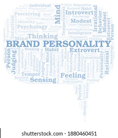 Brand Personality Typography Word Cloud Create With The Text Only.