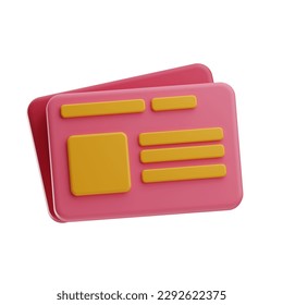 branding id card 3d illustration - Powered by Shutterstock