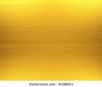 Brass Yellow Metal Plate Framed Background Texture