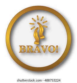 Bravo Icon. Internet Button On White Background.
