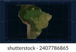 Brazil composition. Low-res satellite map