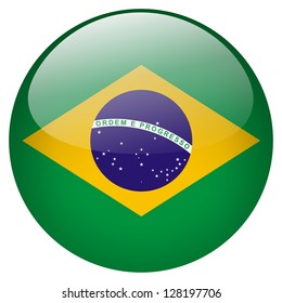 Brazil Flag Button