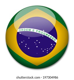 Brazil Flag Button