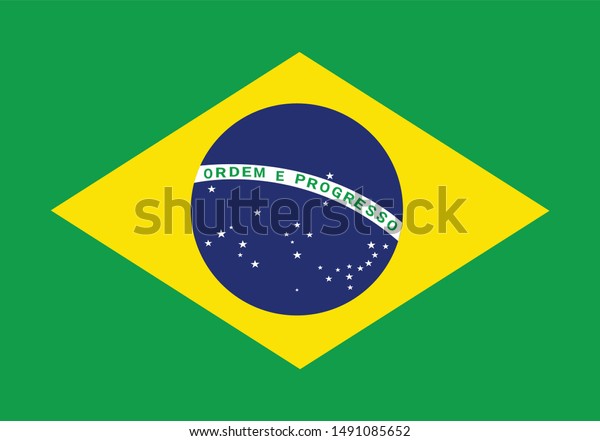 テクスチャーのある背景にブラジルの国旗のイラスト ブラジルのシンボル のイラスト素材