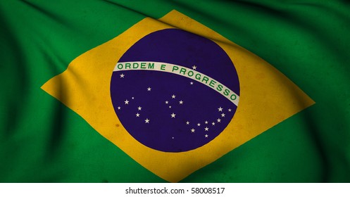 Brazil Grunge Flag