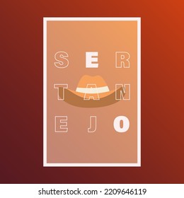 Brazilian Folk Dance Poster. Sertanejo Concept.
