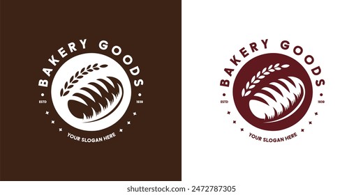 Bread Abstract Sign, Symbol or Logo Template. Hand Drawn Loaf with Premium Typography. Stylish Vector Emblem Concept. Isolated. - Powered by Shutterstock